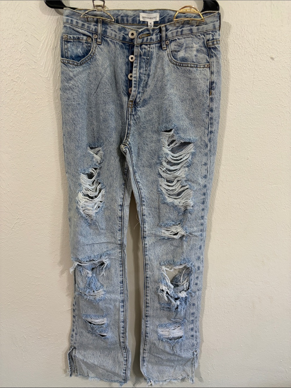 Dance & Marvel Light Wash Distressed Boyfriend Jeans